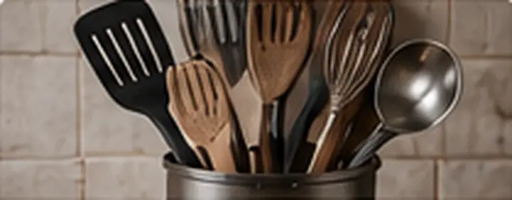 Cookware arranged for comparison